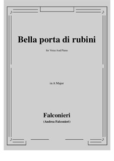 Bella porta di rubini: A-Dur by Andrea Falconieri