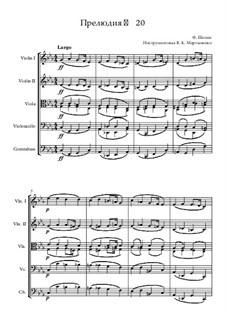 Nr.20 in c-Moll: For strings by Frédéric Chopin