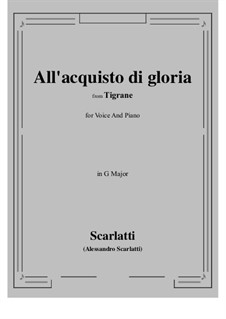 All'acquisto di gloria: G Major by Alessandro Scarlatti