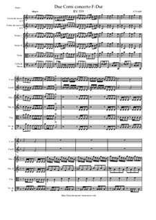Due Corni concerto F-Dur, RV 539: Due Corni concerto F-Dur by Antonio Vivaldi