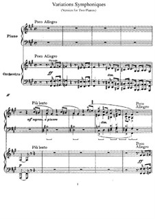 Sinfonische Variationen, M.46: Für zwei Klaviere, vierhändig by César Franck