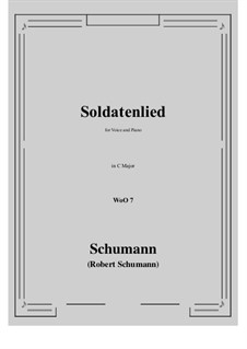 Soldatenlied, WoO 7: C-Dur by Robert Schumann