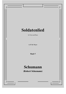 Soldatenlied, WoO 7: B flat Major by Robert Schumann