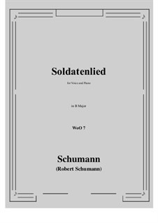 Soldatenlied, WoO 7: B Major by Robert Schumann