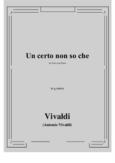 Un certo non so che: G minor by Antonio Vivaldi