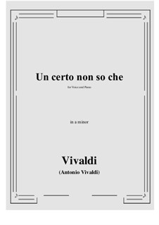 Un certo non so che: A minor by Antonio Vivaldi