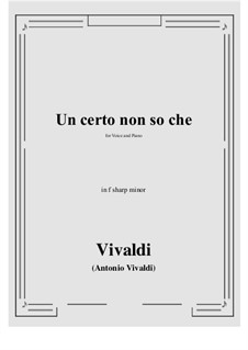 Un certo non so che: F sharp minor by Antonio Vivaldi