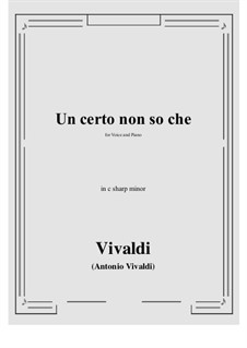 Un certo non so che: C sharp minor by Antonio Vivaldi