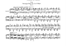 Dance No.2: Für Klavier, vierhändig by Edvard Grieg