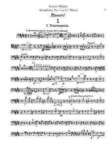 Sinfonie Nr.5 in cis-Moll: Kontrabasstuba- und Posaunenstimmen by Gustav Mahler