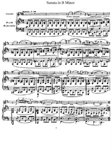 Sonate für Violine und Klavier in h-Moll: Partitur by Ottorino Respighi