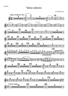 Walzer-Scherzo für Violine und Orchester, TH 58 Op.34: Flötenstimme II by Pjotr Tschaikowski