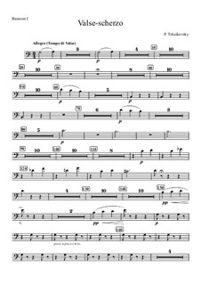 Walzer-Scherzo für Violine und Orchester, TH 58 Op.34: Fagottstimme I by Pjotr Tschaikowski