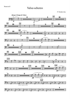 Walzer-Scherzo für Violine und Orchester, TH 58 Op.34: Fagottstimme II by Pjotr Tschaikowski