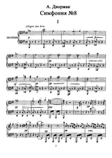 Vollständiger Sinfonie: Version für Klavier, vierhändig by Antonín Dvořák