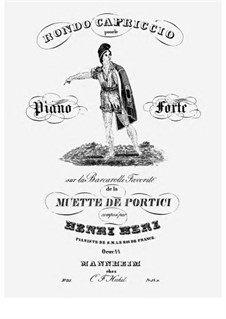 Rondo-Capriccio über 'La Muette de Portici' von Auber, Op.44: Für Klavier by Henri Herz