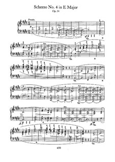 Scherzo Nr.4 in E-Dur, Op.54: Für Klavier by Frédéric Chopin