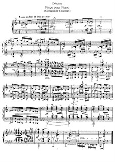 Morceau de concours, L.108: Für Klavier by Claude Debussy