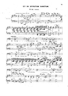 Messe in D-Dur, Op.10: Nr.10-12, für Solisten, Chor und Klavier by John Knowles Paine