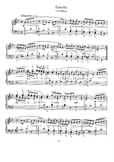Gavotte in g-Moll: Für Klavier by Johann Sebastian Bach