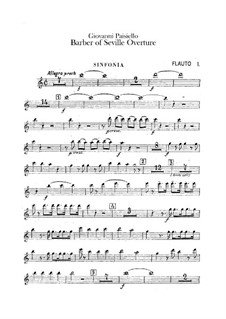 Der Barbier von Sevilla, R 1.64: Ouvertüre – Flötenstimmen by Giovanni Paisiello