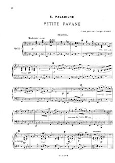 Kleine Pavane für Klavier, vierhändig: Kleine Pavane für Klavier, vierhändig by Emile Paladilhe