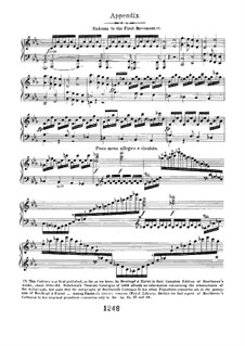 Konzert für Klavier und Orchester Nr.3, Op.37: Appendix by Ludwig van Beethoven