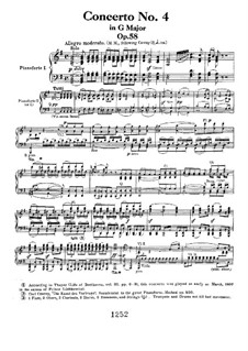 Vollständiger Konzert: Version für zwei Klaviere, vierhändig by Ludwig van Beethoven