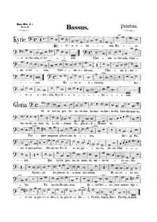 Iste confessor: Bassstimme by Giovanni da Palestrina