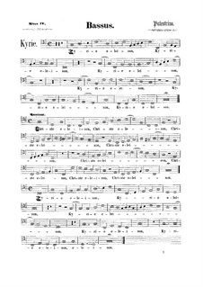 Assumpta est Maria: Bassstimme by Giovanni da Palestrina