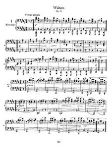 Vollständiger Satz: Für Klavier, vierhändig by Johannes Brahms