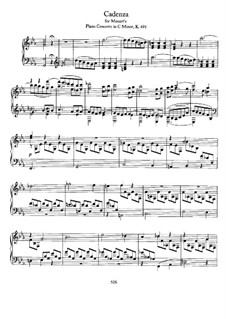 Kadenz zum Klavierkonzert Nr.24 in c-Moll von Mozart: Für einen Interpreten by Johannes Brahms