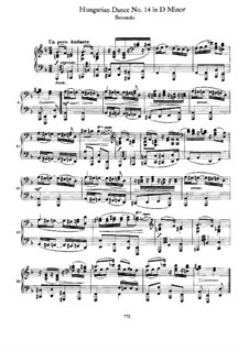 Tanz Nr.14 in d-Moll: Erste und zweite Stimme by Johannes Brahms