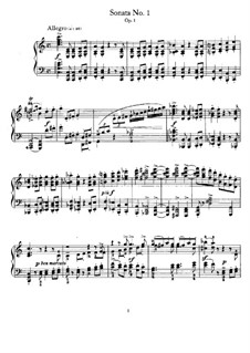 Sonate für Klavier Nr.1 in C-Dur, Op.1: Für einen Interpreten by Johannes Brahms