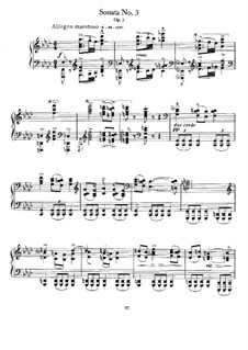 Sonate für Klavier Nr.3 in f-Moll, Op.5: Für einen Interpreten by Johannes Brahms