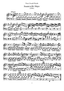 Sonate für Klavier in B-Dur, Hob.XVI/17: Für einen Interpreten by Joseph Haydn