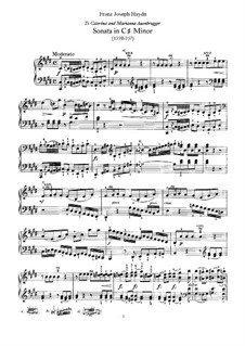 Sonate für Klavier Nr.49 in cis-Moll, Hob.XVI/36: Für einen Interpreten by Joseph Haydn