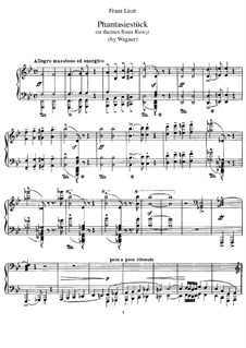 Fantasiestück über Themen aus 'Rienzi' von Wagner, S.439: Für Klavier by Franz Liszt