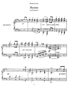 Transkriptionen über Lieder von Schubert, S.562: No.4 Hymn by Franz Liszt