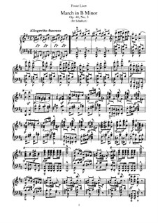 Transkriptionen über Märsche von Schubert, S.426: No.2 March in B Minor by Franz Liszt