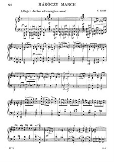Rákóczi March, S.244c: Für Klavier by Franz Liszt