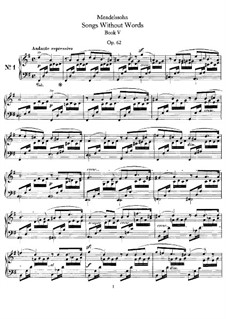 Lieder ohne Worte, Op.62: Vollsammlung by Felix Mendelssohn-Bartholdy