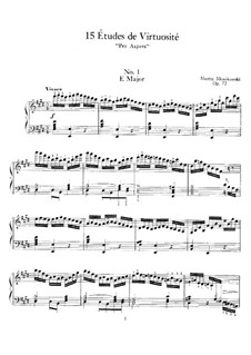 Fünfzehn virtuosen Etüden, Op.72: Vollsammlung by Moritz Moszkowski