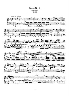 Sonate für Klavier Nr.7 in C-Dur, K.309: Für einen Interpreten by Wolfgang Amadeus Mozart