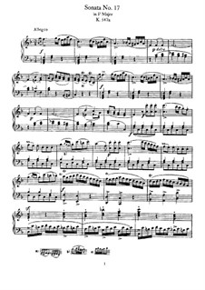 Sonatine für Klavier in F-Dur, K.547a: Für einen Interpreten by Wolfgang Amadeus Mozart