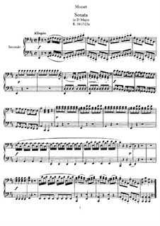 Sonate für Klavier, vierhändig in D-Dur, K.381: Stimmen by Wolfgang Amadeus Mozart