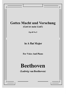 No.5 Gottes Macht und Vorsehung (Gott ist mein Lied!): A flat Major by Ludwig van Beethoven