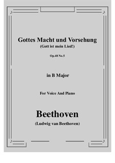 No.5 Gottes Macht und Vorsehung (Gott ist mein Lied!): B Major by Ludwig van Beethoven