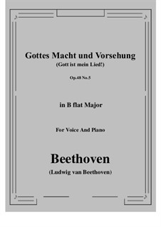 No.5 Gottes Macht und Vorsehung (Gott ist mein Lied!): B flat Major by Ludwig van Beethoven