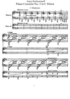 Klavierkonzert Nr.2 in c-Moll, Op.18: Version für zwei Klaviere, vierhändig by Sergei Rachmaninoff